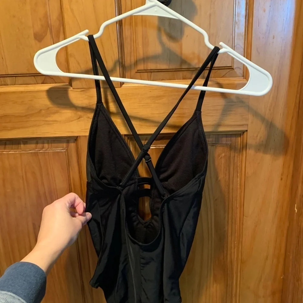 Lascana Floral One Piece Bathing Suit Black Size 2A/B